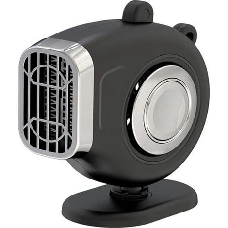 Mini-Auto-Heiz-/Entfrosterlüfter mit Zigarettenanzünderstecker, drehbarem Sockel und Verkleidungsbefestigungsclip, 12 V, 150 W. (1/5)