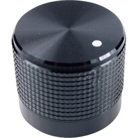 Cliff FC7225 FC7225 Drehknopf mit Punkt Schwarz (Ø x H) 20 mm x 17 mm 1 St.