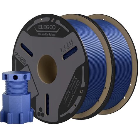 Filamento per stampa 3D, rinforzato con fibra di carbonio, ad alta resistenza, 2 kg, blu (1/2)