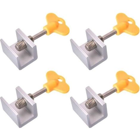 Serrure Fenetre Coulissante 4Pcs Bloque Porte Coulissante Verrou Fenêtre Réglable Bloque-Portes Coulissantes Réglables Alliage (1/4)