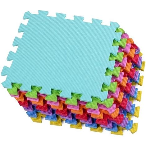 Alfombra de juego CIGIOKI puzzle modular de colores 40 pz 30X30 cm espuma eva