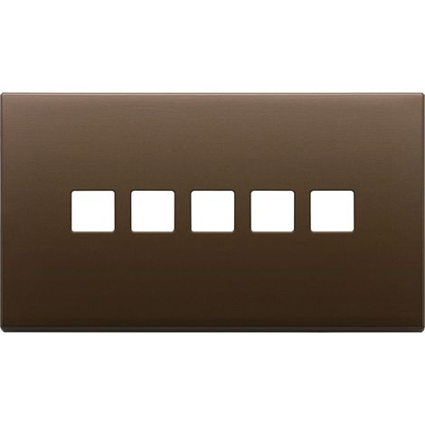 VIMAR - 22689.5.12 Placca 5Mx5 BS Flat bronzo scuro sp.