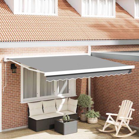 vidaXL Cadre d'auvent Blanc 300 x 250 cm Aluminium (1/5)