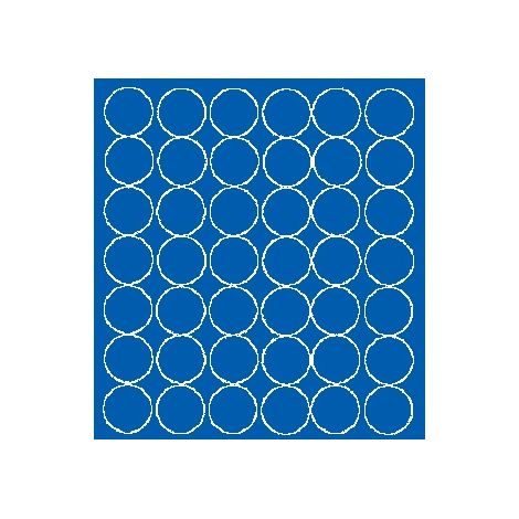 Pegatinas circulares de 3 cm, pegatinas circulares con puntos, 42 unidades, azul brillante.