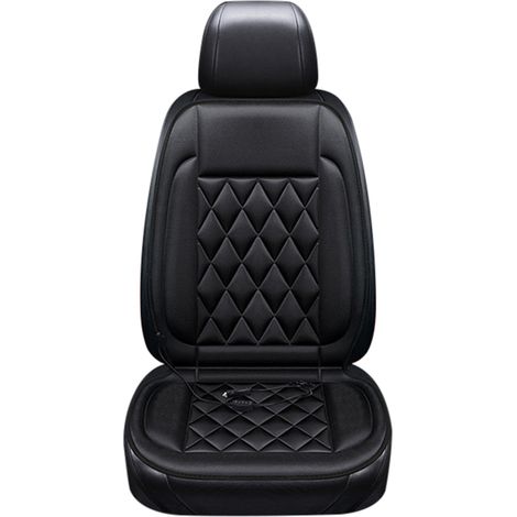 Coussin de siège chauffant 12 V pour housse de voiture chauffant rapidement, température réglable avec sangle élastique pour la maison, le bureau et la voiture, simple (1/4)
