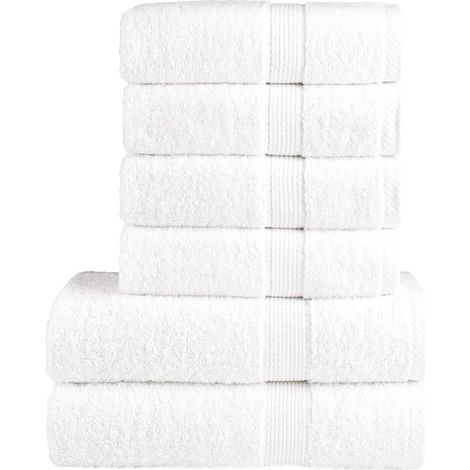 6 pièces. Set de serviettes Premium SOLUND Weiß 600 g/m²
