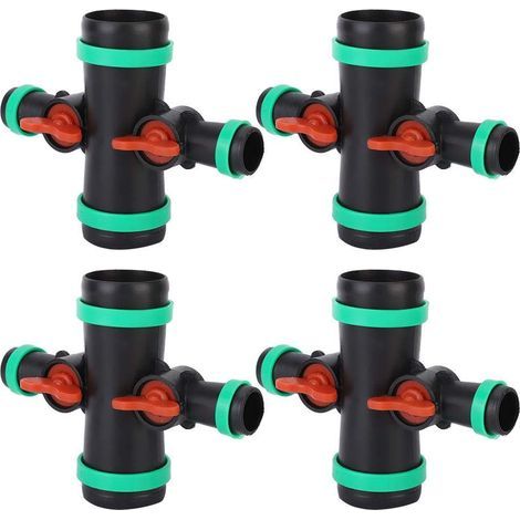 Soupape tuyau arrosage – connecteur micro-irrigation – 4 voies – G1/G2 valve (1/5)