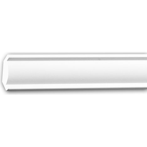 Profhome Decor – Moulure décorative corniche 2m en polystyrène extrudé blanc – Style néo-classicisme – Léger et résistant aux chocs