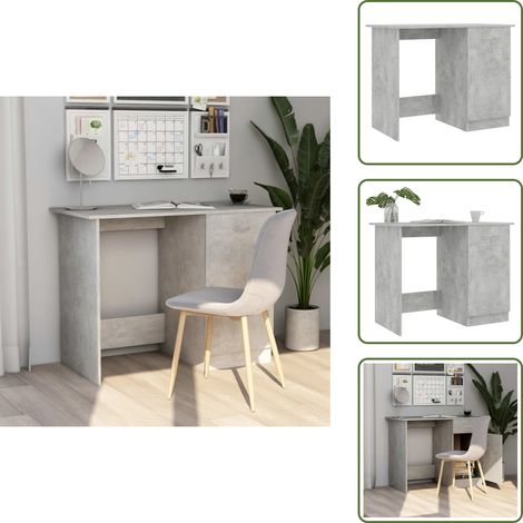 Scrivania da ufficio - vidaXL Scrivania Grigio Cemento 100x50x76 cm in Legno Multistrato - Scrivania da studio