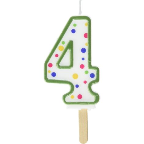 Bougie, Plastique, Vert, 4 x 1 x 6.3 cm (1/5)
