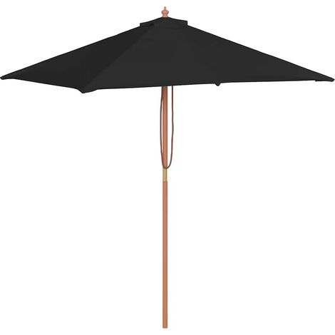 Maison Exclusive - Sonnenschirm mit Holzmast Schwarz 150x200 cm