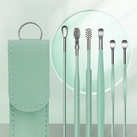 18pcs Ear Wax Cleaner Kit, Nettoyant Oreille, Oreilles Kit De Nettoyage D'oreille En Acier Inoxydable, Nettoyeur Curette D'oreille Avec Bote De (1/5)
