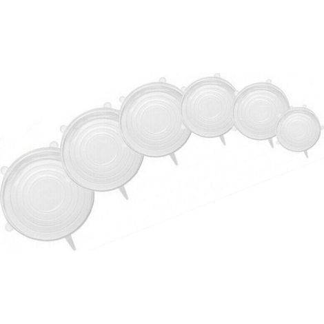 kit 6 coperchi estensibili in silicone Eva 041685 coperchio rotondo