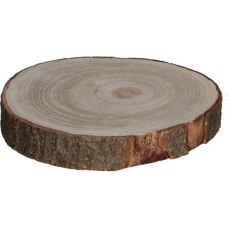BASE DECORATIVA TRONCO DE MADERA Ø20x3cm (1/2)