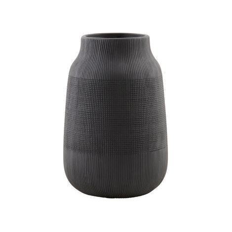 House Doctor - Groove Vase - 22 cm - Black