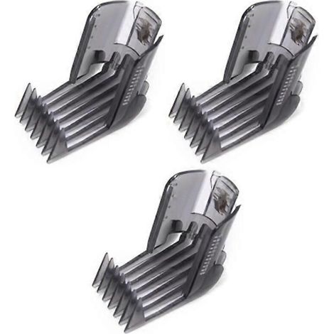 Lot de 3 peignes de coupe pour tondeuse à cheveux pratiques, compatibles avec les modèles QC5130, QC5105, QC5115, QC5120 et QC51. (1/5)