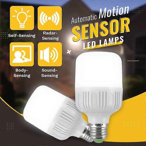 Ampoule LED globe E27 à détecteur de mouvement PIR ambiant, 5W/9W, avec capteur de luminosité et de son, pour la maison. (1/5)