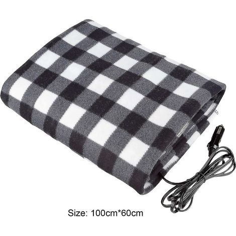 Couverture chauffante électrique portable en laine 12 V pour voiture, économique et chaude, idéale pour l'hiver. (1/5)