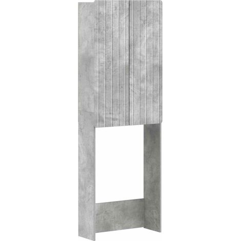 Toilettenschrank ZWOLLE Betongrau 66 x 25,5 x 190 cm vidaXL (1/5)