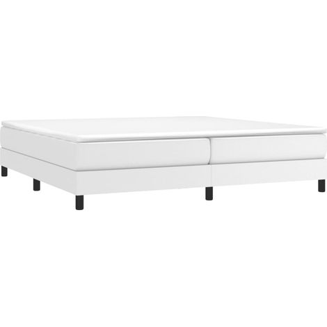 Bettgestell Weiß 200x200 cm Kunstleder