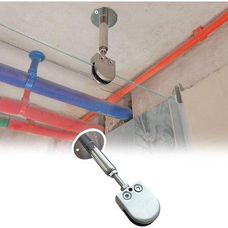 Barre de support réglable pour paroi douche en verre (1/5)