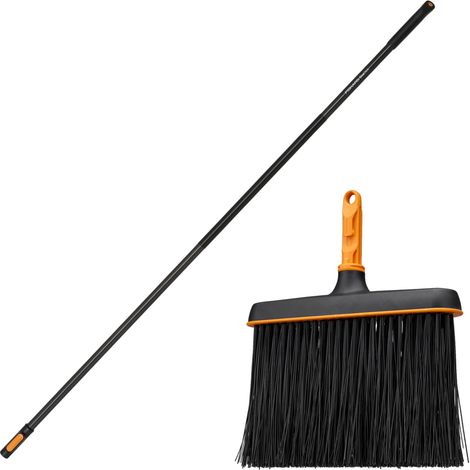 Brosse à poils longs FISKARS ONECLICK, tête étroite 27 cm + manche 161 cm (1/5)
