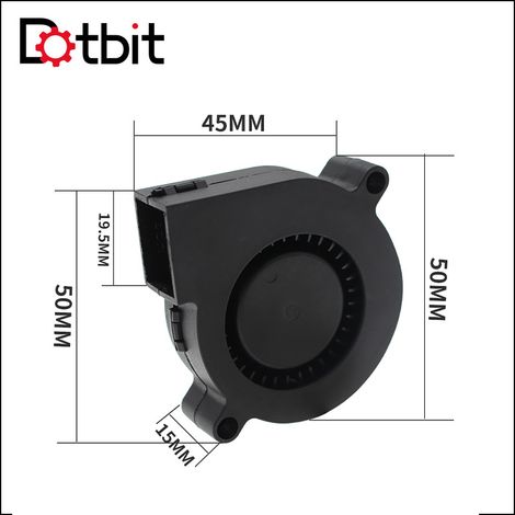 3D printer accessory MK3S+5015 5V 505015mm dual ball bearing turbine cooling fan, low noise (1/4)