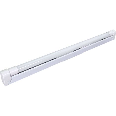 Réglette LED blanche, 9W, 945 lumens, 4000K blanc-neutre, tube LED remplaçable - Tibelec (1/4)