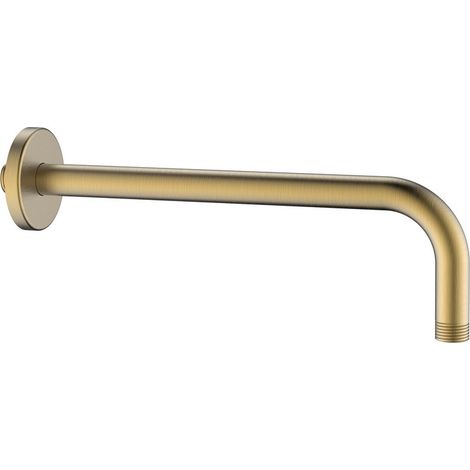 Braccio doccia tondo 30 cm oro opaco con attacco universale