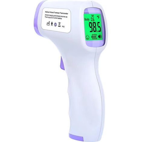 Thermomètre Infrarouge Sans Contact - Mesure Frontale Instantanée (1s) avec Écran LCD Rétroéclairé