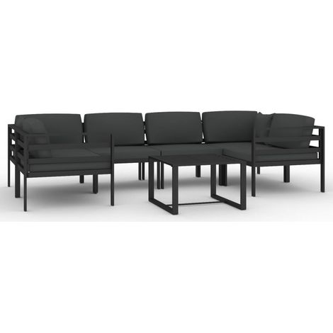 Maison Exclusive - 7-tlg. Garten-Lounge-Set mit Kissen Aluminium