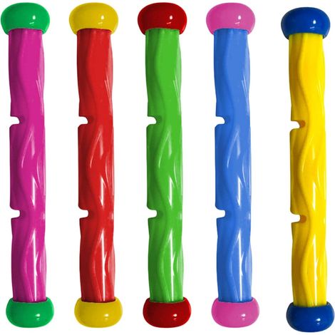 5 pièces Jouets de Piscine Enfant,Jouets de Plongée Canne Amusants,Jeu Piscine Enfant Extérieur L'été,pour Divertissements Entrainement sous - Marin Plongée Natation Garçon Fille 7-12 Ans