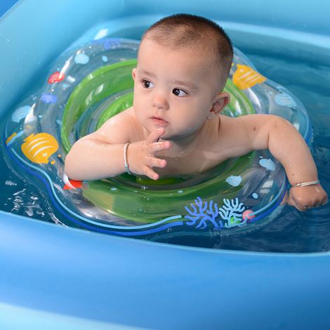 Bouée bébé gonflable double vessie anti-fuite, boîte verte (1/5)