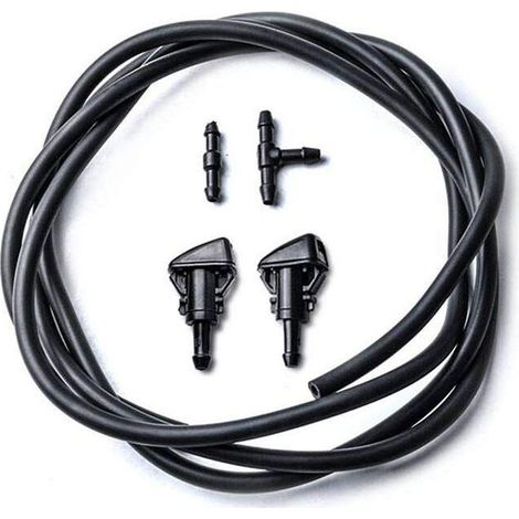 Kit De Buses De Lave-Glace Pour Chrysler / Dodge / Jeep / Ram 2 Metres De Tuyau De Fluide Avec Connecteur 2 Pieces 5303833Aa, Noir (1/5)