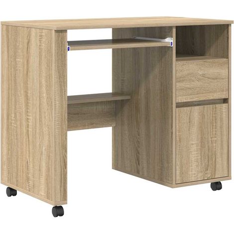 Maison Exclusive - Tisch mit Rädern Sonoma-Eiche 91 x 50 x 77 cm