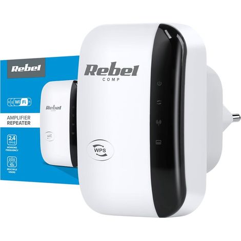 Répéteur amplificateur de signal Wi-Fi 300 Mb/s Rebel (1/5)