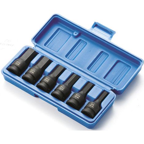 Satz 1/2 Impact-Innensechskant-Steckschlusseleinsatzen 8-19mm Fervi si413m006