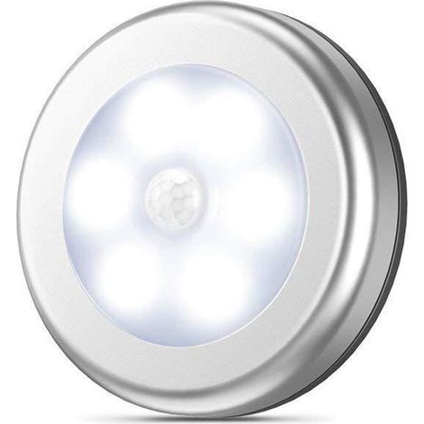 1 Veilleuse LED, Détecteur de mouvement, Capteur crépusculaire, Lumière blanche froide, Pour couloir, placard (1/5)