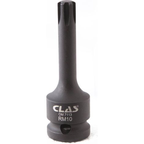 Douille embout choc ribe M10 L.78mm 1/2'' Cr-Mo - SA 0455 - CLAS Equipements