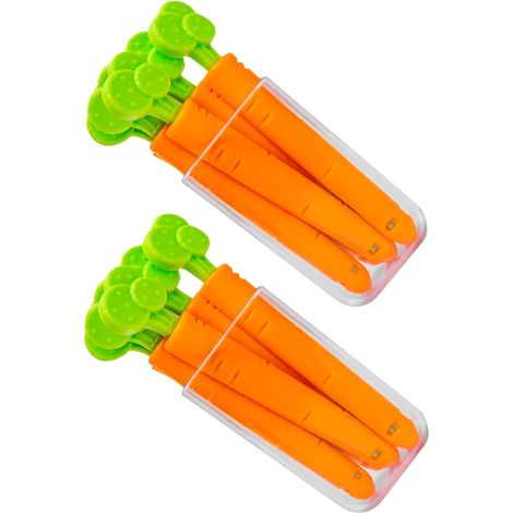 LABRIMP Clips de fermeture pour sacs en plastique orange, lot 2 (1/5)