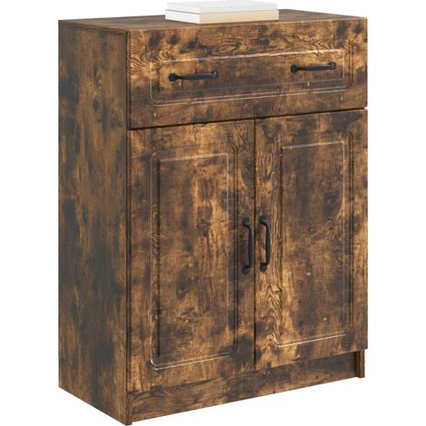 Sideboard/Anrichte/Buffet Geräucherte Eiche 66 x 34,5 x 87 cm Holzwerkstoff LXWW919053 (1/5)