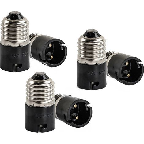 E27 vers B22 Base adaptateur convertisseur, E27 vers B22 convertisseur de douille de lampe, 6-Pack 250.0 volts (1/4)