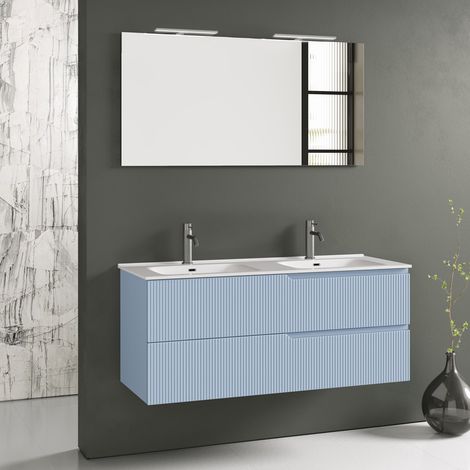 Composizione doppia vasca 5 pezzi ZIP azzurro tiffany (1/5)