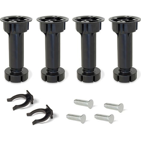 Satz mit 4 Möbelfüßen mit Basis H 150 mm (148–165 mm) - EMUCA - 3999417 (1/4)