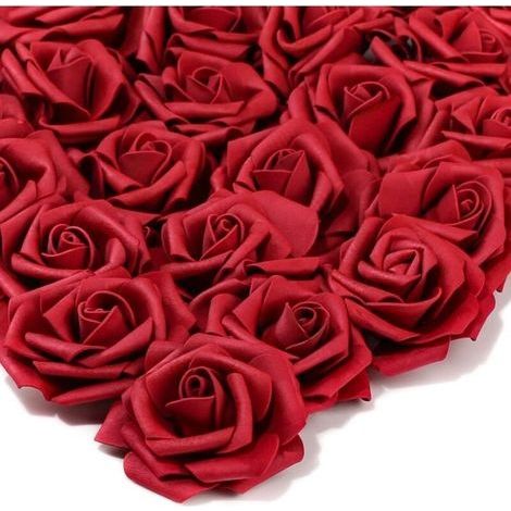Roses artificielles décoratives – Lot de 25 fleurs en soie haute qualité, 15 cm, idéales pour mariages et événements (1/4)
