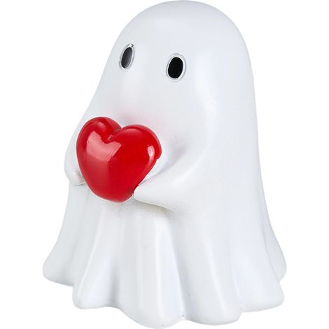 Funny Halloween Red Heart Ghost Figurine Decoration (1/5)