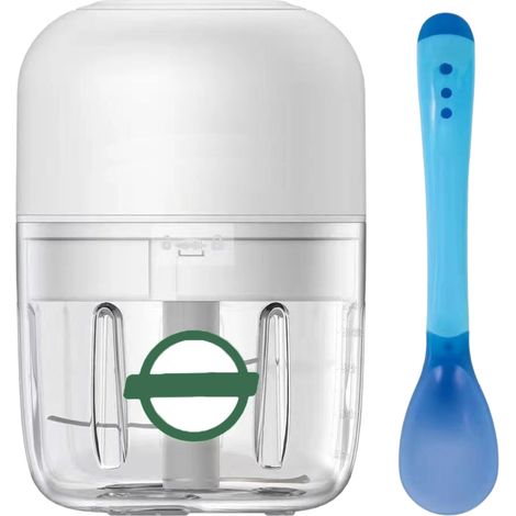 Mini robot culinaire électrique, mini hachoir portable de 250 ml pour viande et ail, avec port de chargement USB de type C. (1/5)