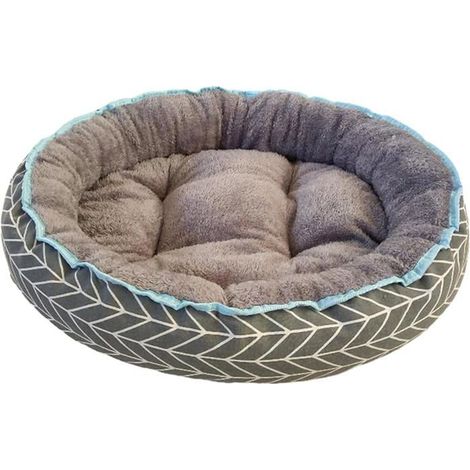 Diamantmuster Hundekorb, Runde Katzenliege, Waschbare Haustierkissen, Plüschtier mit Diamantdesign