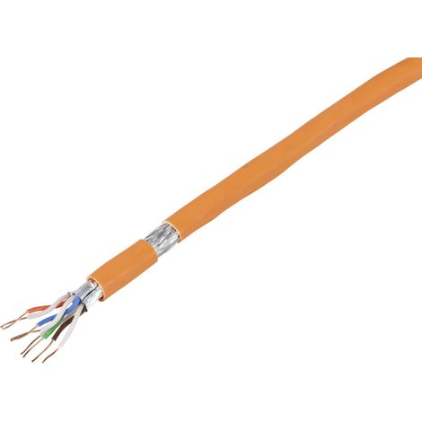 TRU COMPONENTS TC-8400644 Netzwerkkabel CAT 7 S/FTP 4 x 2 x 0.24 mm² Orange 100 m