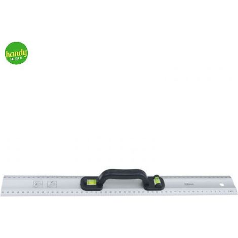Riga 50 cm con Livella Integrata, con Bolla Verticale e Orizzontale, Alluminio Leggero Resistente, Impugnatura per una presa salda (1/2)